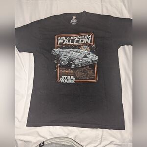Star Wars‎ Men's Large Millennium Falcon Black Short Sleeve Graphic T-Shirt